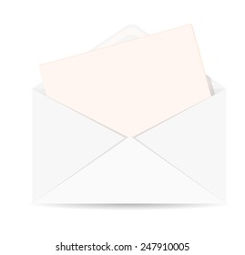 Open envelope with letter vector icon - EPS 10