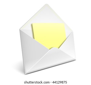 Open Envelope With Letter Vector Icon - EPS 10