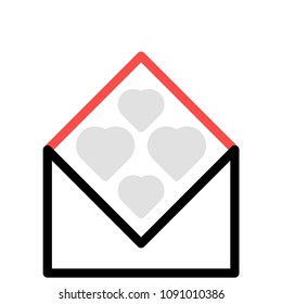 open envelope love letter 