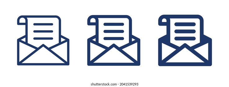 Open envelope mail icon. Open letter icon vector illustration.