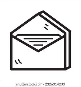 Open envelope mail icon. open message icon. Vector and glyph