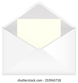 Open Envelope Vector Drawing Isolated Stock Vector (Royalty Free) 253964140