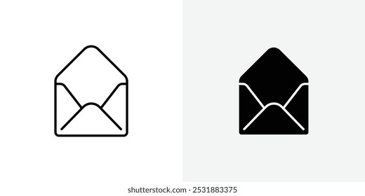 Open envelope vecor icon set. Stock vector illustrator. EPS 10