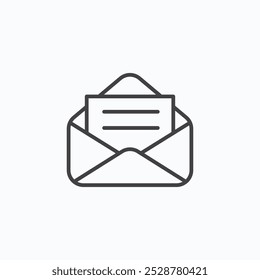 Open envelope vector flat icon set.eps