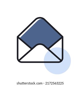 Open envelope vector icon. E-commerce sign. Graph symbol for your web site design, logo, app, UI. Vector illustration, EPS10.