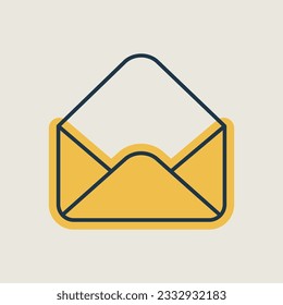 Öffnen Sie den Umschlag, Vektorsymbol. E-Commerce-Zeichen. Graph Symbol für Ihr Web-Site-Design, Logo, App, UI. Vektorgrafik, EPS10.