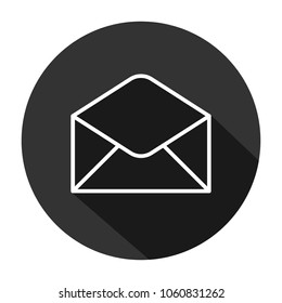 open envelope vector icon, open mail sign