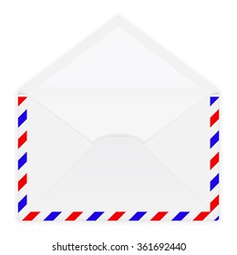 Open envelope vector. Illustration isolated on white background