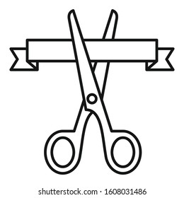 Open event icon. Outline open event vector icon for web design isolated on white background