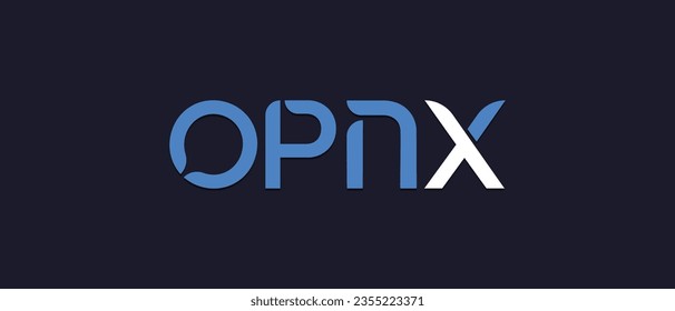 Open Exchange Token cryptocurrency OX Token, Cryptocurrency logo on isolated background with text.