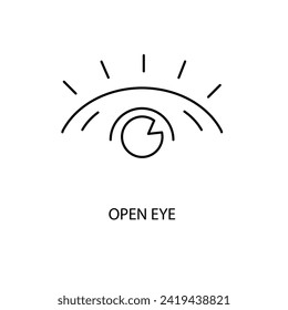 icono de línea de concepto de ojo abierto. Ilustración de elemento simple. diseño de símbolo de contorno de concepto de ojo abierto.
