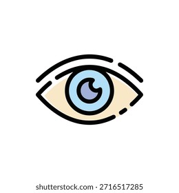 An open eye icon representing video views visibility and audience monitoring.