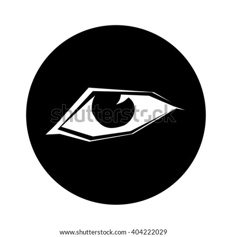 Open eye icon vector illustration black white logo abris eps image jpg symbol emblem sign up