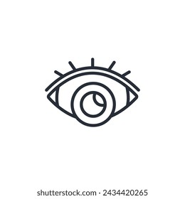 open eye icon. vector.Editable stroke.linear style sign for use web design,logo.Symbol illustration.