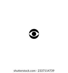 Open eye on a white background