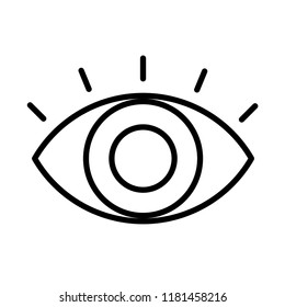 Open eye, sight, view password concept line icon. Simple element illustration. Can be used for web and mobile UI/UX