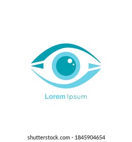 Open Eye symbol on a white background. Abstract vector logo design template.