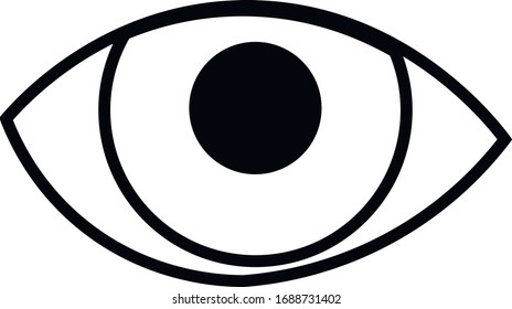 Open Eye Vector Graphics Icon Stock Vector (Royalty Free) 1688731402 ...