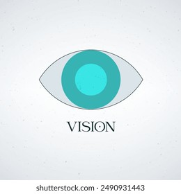 Open Eye vision icon. eyeball eyesight symbol. Stock vector illustration isolated on white background.