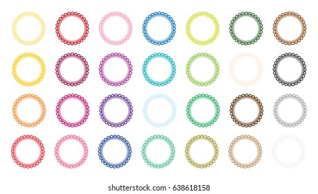 Open Eyelet Scallop Frame Outer Border