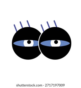 Ojos abiertos, azul, aislado, Illustrator
