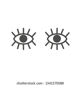 Open eyes. Vector hand drawn illustration in doodle style