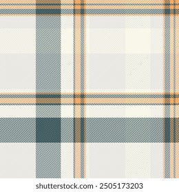 Open fabric textile seamless, copy space check pattern tartan. Performance plaid vector background texture in white and sterling silver colors palette.