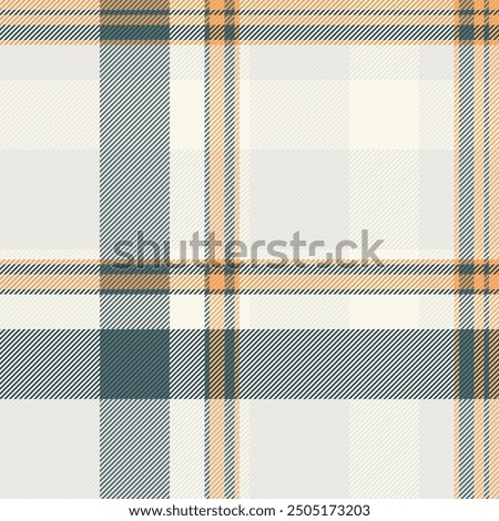 Open fabric textile seamless, copy space check pattern tartan. Performance plaid vector background texture in white and sterling silver colors palette.