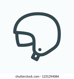 Open face helmet icon, motorcycle open face helmet vector icon