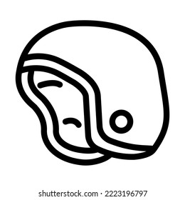 vectores de icono de línea de motocicleta de casco abierto. señal de la motocicleta de casco abierto. símbolo de contorno aislado ilustración negra