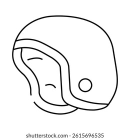 open face helmet motorcycle line icon vector. open face helmet motorcycle sign. isolated contour symbol black illustration