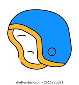 open face helmet motorcycle line icon vector. open face helmet motorcycle sign. isolated symbol illustration