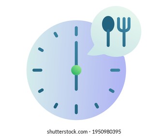 open fasting ramadan time single isolated icon with smooth style