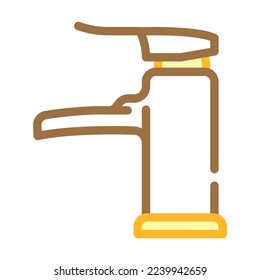 open faucet water color icon vector. open faucet water sign. isolated symbol illustration