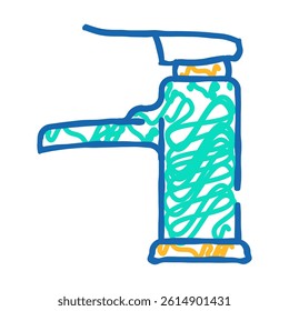 open faucet water doodle icon sketch vector. open faucet water sign. isolated symbol illustration