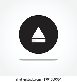 open file black color button icon in music player