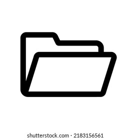 Open file folder icon. Vector.