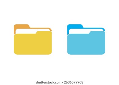 Open file folders icon simple vector symbol
