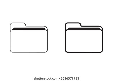 Open file folders icon simple vector symbol