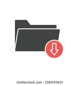 Open file folders icons  symbol vector elements for infographic web