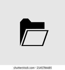 open file icon for poster or book illustration, A simple flat vector design