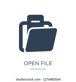 open file icon vector on white background, open file trendy filled icons from Education collection, open file vector illustration