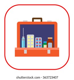 Open first aid kit icon