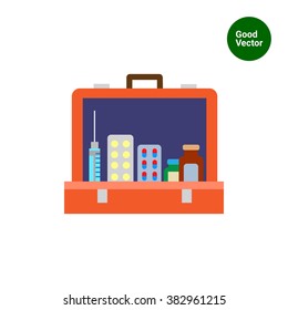Open first aid kit icon