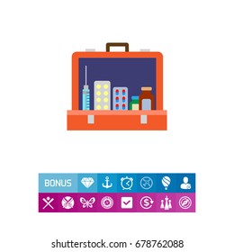 Open first aid kit icon
