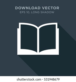 Open flat book icon illustration isolated vector sign symbol