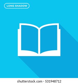 Open flat book icon illustration isolated vector sign symbol