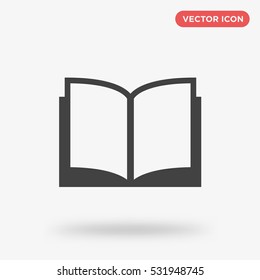 Open flat book icon illustration isolated vector sign symbol