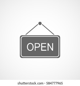 Open Flat Icon On White Background