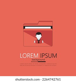 Open the folder and close the folder. Folder with documents. Four Folder icon.User profile  boy. Vector illustration.